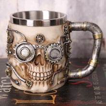 1Pcs 3D Axe ePacket Handle Viking Warrior 450ML Skull Mug Gothic Tankard Halloween Decoration Skeleton Cup Beer Stein Man Gift