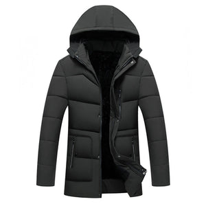 MIACAWOR New 2018 Men Jacket Coats Thicken Warm Winter Jackets Casual Men Parka Hooded Outwear Cotton-padded Jacket J468