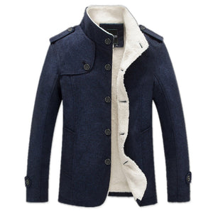 BOLUBAO Winter Men Coat Fashion Brand Clothing Fleece Lined Thick Warm Woolen Overcoat Male Wool Blend Men's Coat