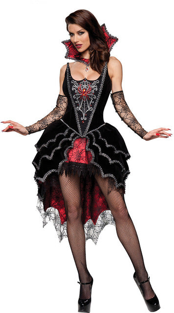 Adult Queen Of The Vampires costume halloween costumes for women sexy cosplay black gothic lolita dress fantasy