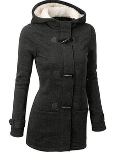 Women Trench Coat 2018 Spring Autumn Women's Overcoat Female Long Hooded Coat Zipper Horn Button Outwear