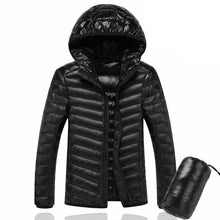 New Men Winter Jacket Ultra Light 90% White Duck Down Jackets Casual Portable Winter Coat for Men Down Parkas Plus Size NF0A3C6E