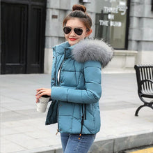 Winter Jacket Women Parkas for Coat Fashion Female Down Jacket With a Hood Large Faux Fur Collar Coat 2018 Autumn high quality