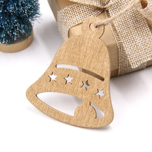 Hot!1PC Creative Christmas Wooden Pendants Ornaments  DIY Wood Crafts Xmas Tree Ornaments Christmas Party Decorations Kids Gift