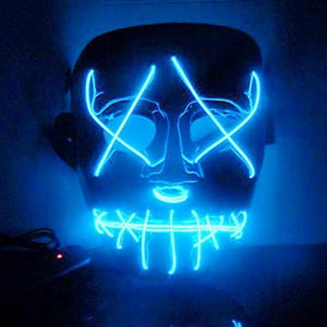 LED Light Mask Up Funny Mask from The Purge Election Year Great for Festival Cosplay Halloween Costume 2018 New Year Cosplay