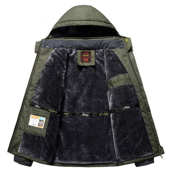 Winter Fleece Military Jackets Men Windproof Waterproof Outwear Parka Mens Windbreaker Army Raincoat Coat Plus Size 9XL Overcoat