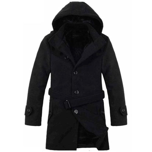 Hot Sale Winter wool coat men long sections thick warm woolen coats Mens Casual Jacket casaco masculino palto peacoat overcoat