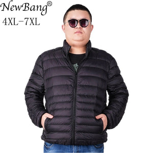 NewBang Brand Plus 7XL Ultra light Down Jacket Men Lightweight Men's Down Coat Male Warm Portable Windbreaker Feather Parka