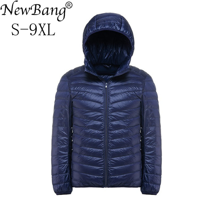 NewBang Brand Plus 9XL 8XL 7XL Down Coat Male Ultra Light Down Jacket Men Windbreaker Feather Portable Lightweigt Winter Parka