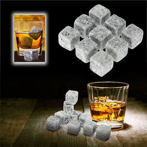9Pcs/lot Natural Whisky Stones Sipping Ice Cube Whisky Stone Whisky Rock Cooler Wedding Favor Gifts Christmas Bar Accessories