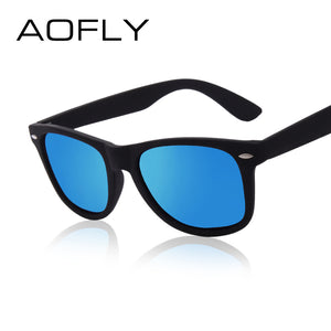 AOFLY Fashion Sunglasses Men Polarized Sunglasses Men Driving Mirrors Coating Points Black Frame Eyewear Male Sun Glasses UV400 - 64 Corp