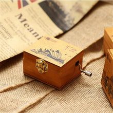 Wood Music Box Children Musical Hand Instrument Music Boxes for Christmas Happy Birthday New Year Gift Toy Home Decoration