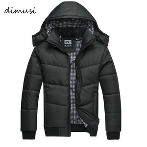 DIMUSI Men's Winter Men Jackets New Arrival Male Cotton Thick Warm Parkas Casual Outwear Windbreaker Mens Hoodies 4XL ,YA294