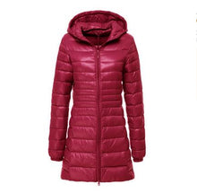 LASPERAL 2018 Womens Fashion Winter Light Down Jacket 90% Duck Down Hooded Jackets Long Warm Slim Coat Winter Jacket Women Parka