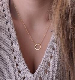 Circle Pendants Necklace Eternity Necklace Karma Infinity Silver Minimalist Jewelry Necklace Dainty Forever Circle Necklace Gift - 64 Corp