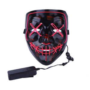 Drop Shipping Link Halloween Mask LED Light Up Party Masks Purge Election Year Great Funny Masks Festival Cosplay Glow In Dark