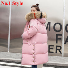 Plus Size Winter Jackets Women Coats Big Fur Collar Hooded Down Jacket Warm Long Parka Women Thicken Cotton Jackets 2018 New