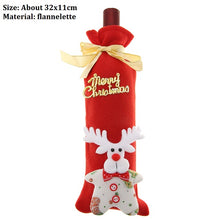 11 Types Christmas Wine Bottle Cover New Year Gift Bag Holder Christmas Decoration For Home Party Dinner Table Decor
