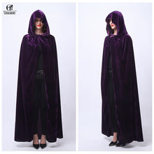 ROLECOS Halloween Cloak Costume Adult Witch Long Purple Green Red Black Hood and Capes Halloween Costumes for Women Men Cloak