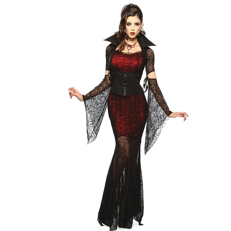 Gothic Adult Halloween Women's Vampire Masquerade Costume N14764-Halloween  Costume-wholesale