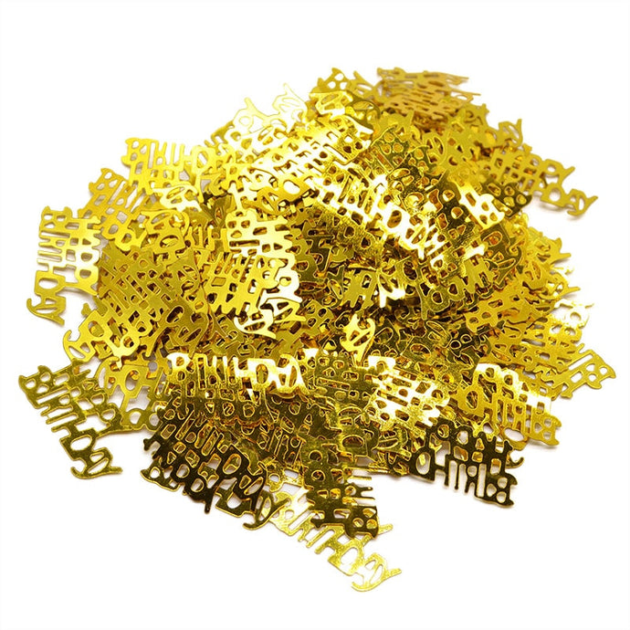 1pack Happy Birthday Confetti Decoration Gold Letter Confetti for Balloon Wedding Birthday Party Table Decorations