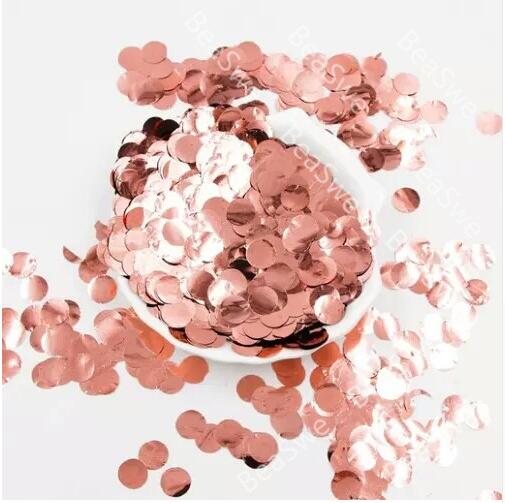 30gm 1cm / 2.5cm Metallic Sliver Gold Rose gold Confetti round wedding Birthday Party Decor filer Table event party Supplies