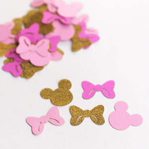 c17 Gold And Pink Confetti - bowtie Confetti Mix |girl party Confetti Mix