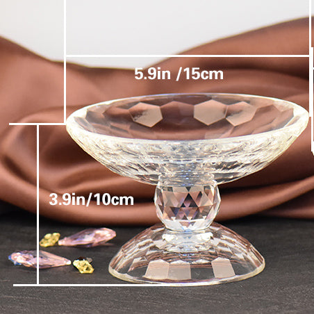 Decoration Crystal Glass Fruit Plate Household Goods  Glassware Fashion Creative Clear Full Bloom Candy Christmas Gifts