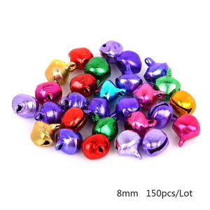 30-200Pcs Jingle Bells Aluminum Loose Beads Small For Festival Party Decoration/Christmas Tree Decoration/DIY Crafts Accessories