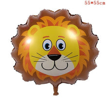 Jungle Animal Party Monkey Lion Foil Balloon Safari Birthday Party Decoration Kids Disposable Tableware Cake Toppers Baby Shower