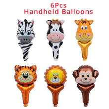 Jungle Animal Party Monkey Lion Foil Balloon Safari Birthday Party Decoration Kids Disposable Tableware Cake Toppers Baby Shower