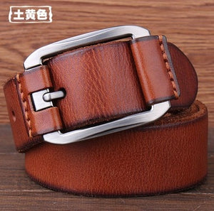 Designer belt MEN / WOMEN luxury 100% real full grain thick cowhide genuine leather vintage 3.8cm sport masculine big size soft belt 140